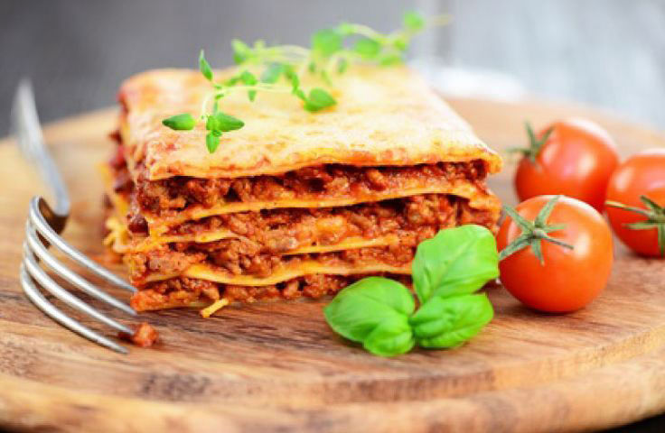Vegetarian lasagna with textured soy