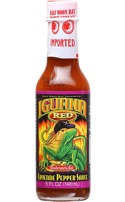 Iguana Red Moderately Hot Cayenne Pepper Sauce, 5oz.