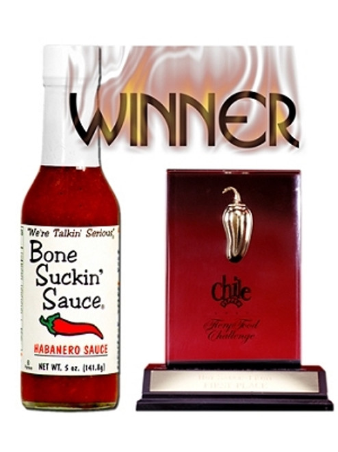 Bone Suckin Hiccuppin Hot Habanero Hot Sauce, 5oz.
