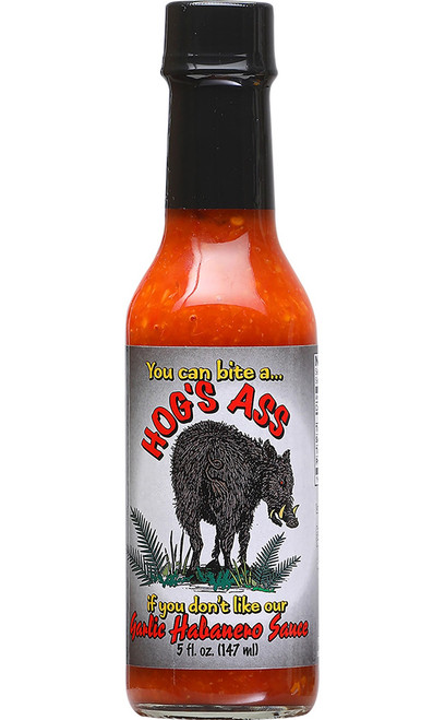 Hog's Ass Garlic Habanero Hot Sauce, 5oz.