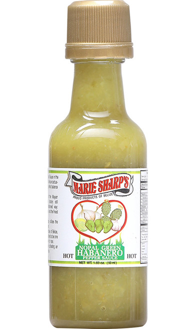 Marie Sharp's Green Habanero Mini Hot Sauce with Prickly Pears, 1.69oz.