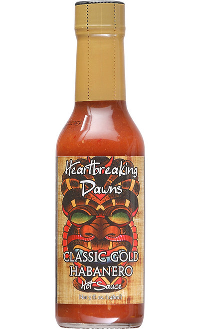 Heartbreaking Dawns Classic Gold Habanero Hot Sauce, 5oz.