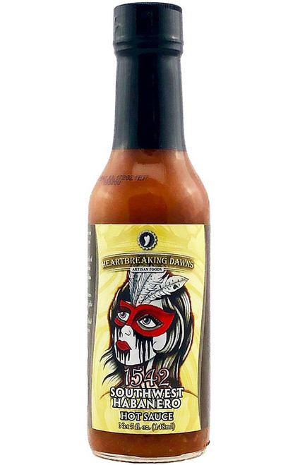 Heartbreaking Dawns 1542 SouthWest Habanero Hot Sauce, 5oz.