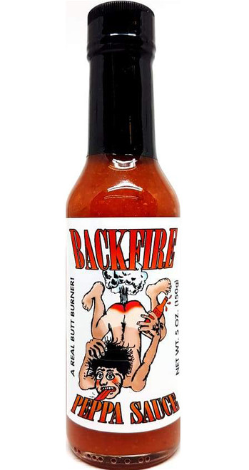 Backfire Peppa Sauce, A Real Butt Burner!, 5oz.
