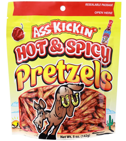 Ass Kickin Hot and Spicy Pretzels, 5oz.