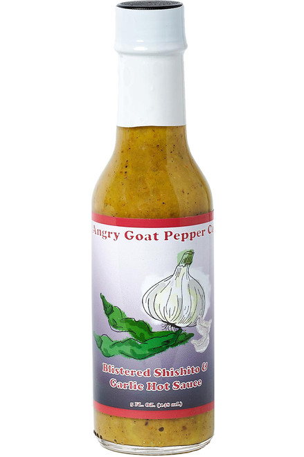 Angry Goat Pepper Co. Blistered Shishito & Garlic Hot Sauce, 5oz.
