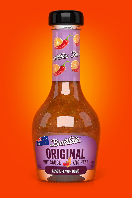 Bunsters Original 8/10 Heat Hot Sauce, 5oz.