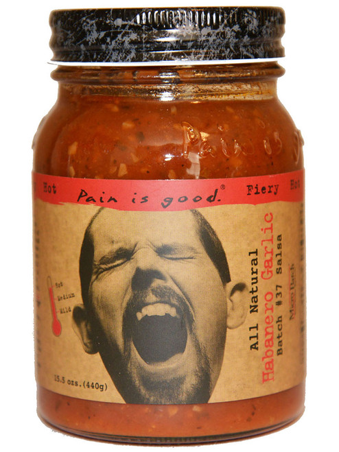 Pain Is Good Batch #37 Habanero Garlic Salsa, 15.5oz.