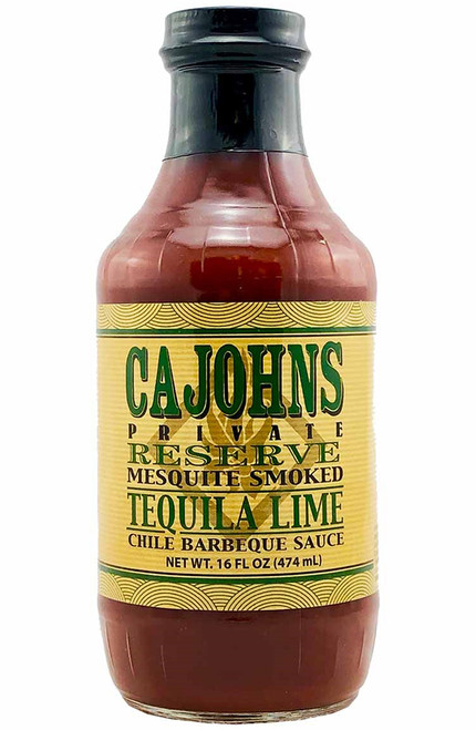 CaJohn's Mesquite Smoked Tequila Lime Chile Barbeque Sauce, 16oz.