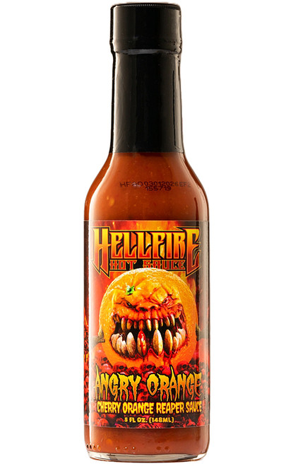 Hellfire Angry Orange Cherry Orange Reaper Hot Sauce, 5oz.