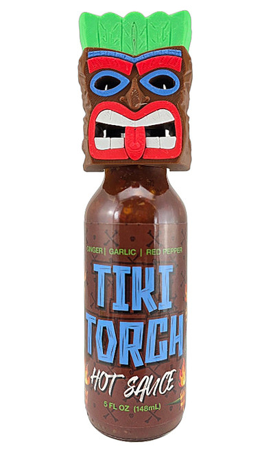 Tiki Torch Hot Sauce with Tiki Mask Bottle Head, 5oz.