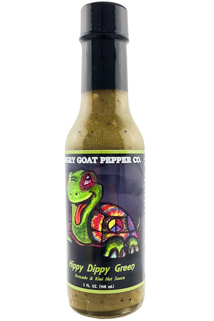 Angry Goat Pepper Co. Hippy Dippy Green Hot Sauce, 5oz.
