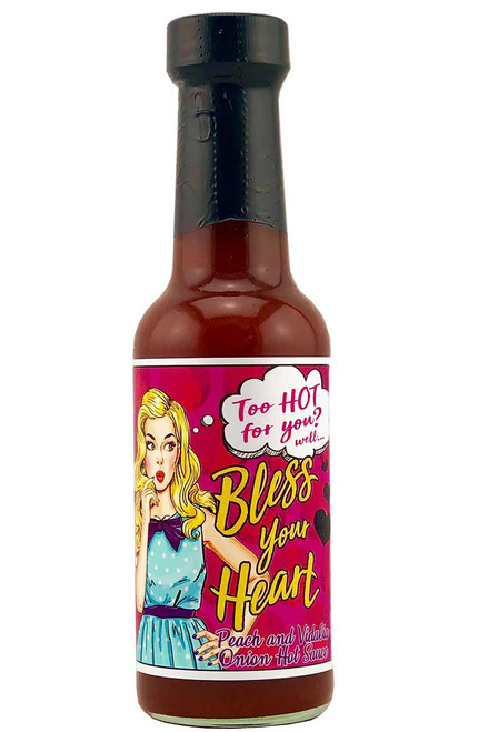 Bless Your Heart Peach and Vidalia Onion Hot Sauce, 5oz.
