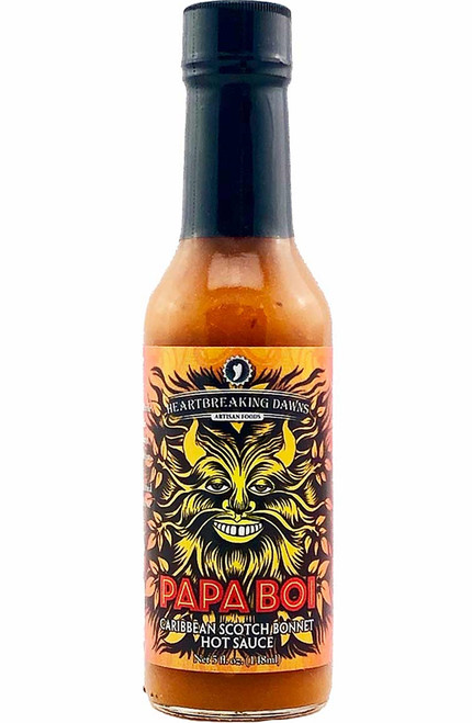 Heartbreaking Dawns Papa Boi Caribbean Scotch Bonnet Hot Sauce, 5oz.