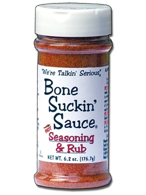 Bone Suckin HOT Seasoning & Rub, 6.2oz.