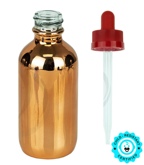 Rose GOLD Chili Extract Bottle with Dropper, 1oz.