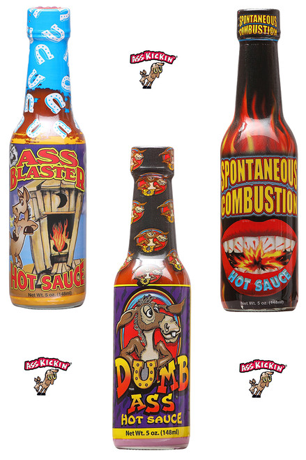 Ass Kickin Hottest Hot Sauces 3 Pack, 3/5oz.