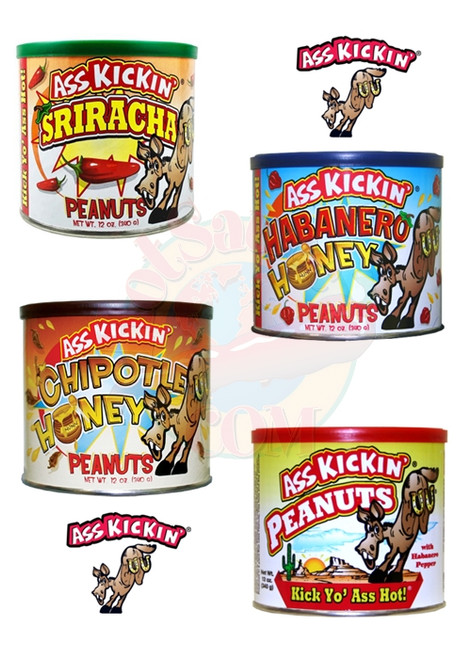 Ass Kickin Nuts Gift Set, 4/12oz.