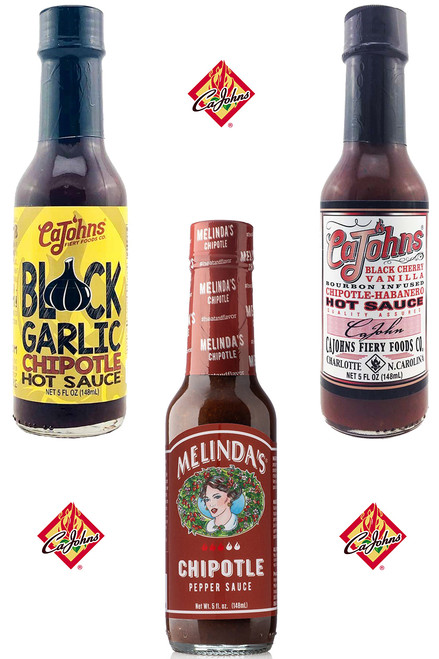 Best of Chipotle Pepper Hot Sauces Gift Set, 3/5oz.