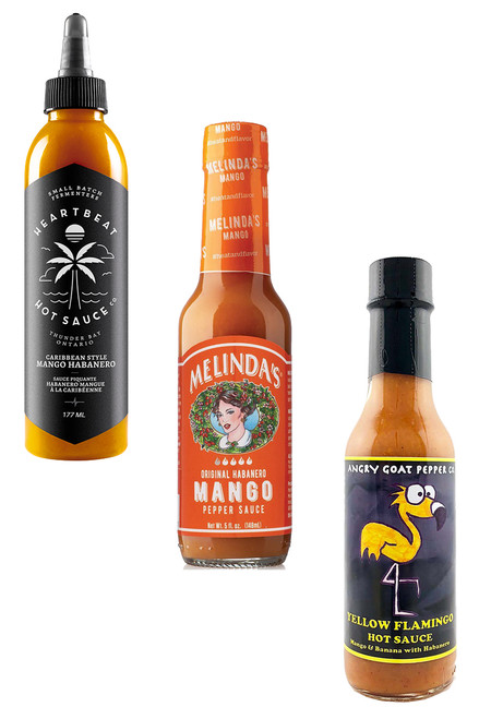 Best of Mango Hot Sauces Gift Set, 3/5oz.