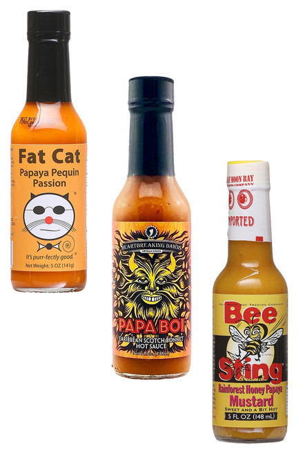 Best of Papaya Hot Sauces Gift Set, 3/5oz.