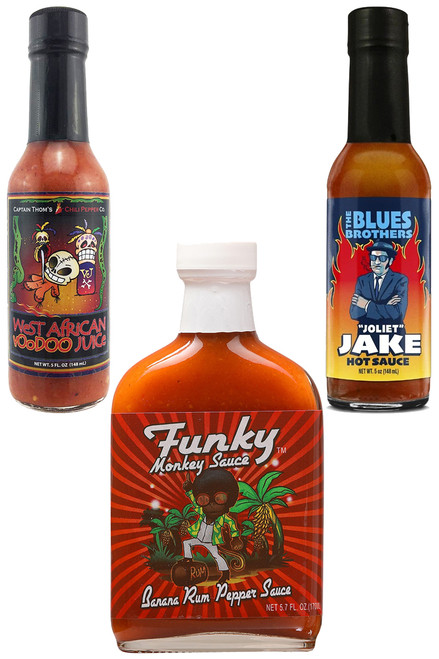 Best of Rum Infused Hot Sauces Gift Set, 2/5oz, 1/5.7oz.