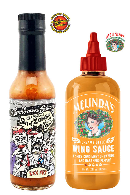 Best of Fiery Wing Sauces Gift Set, 1/5oz, 1/12oz.