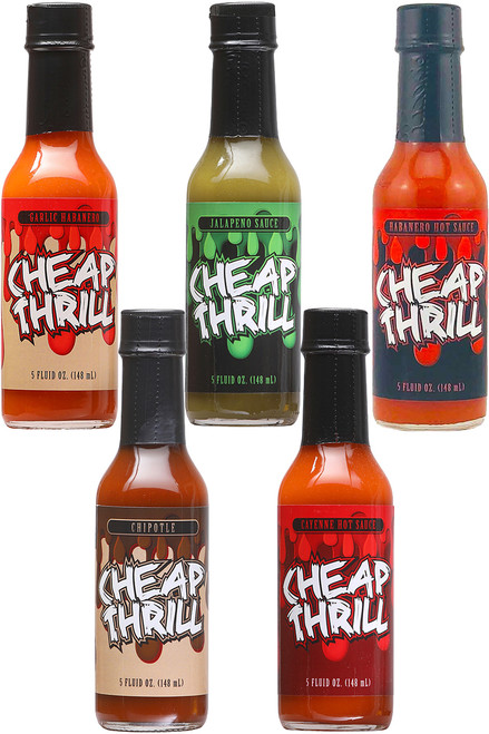 Cheap Thrill Hot Sauce Complete Gift Set, 5/5oz.