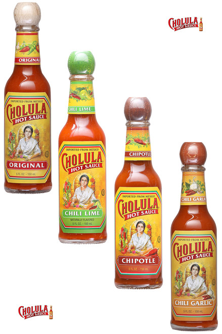 Cholula Hot Sauce Variety 4-Pack, 4/5oz.