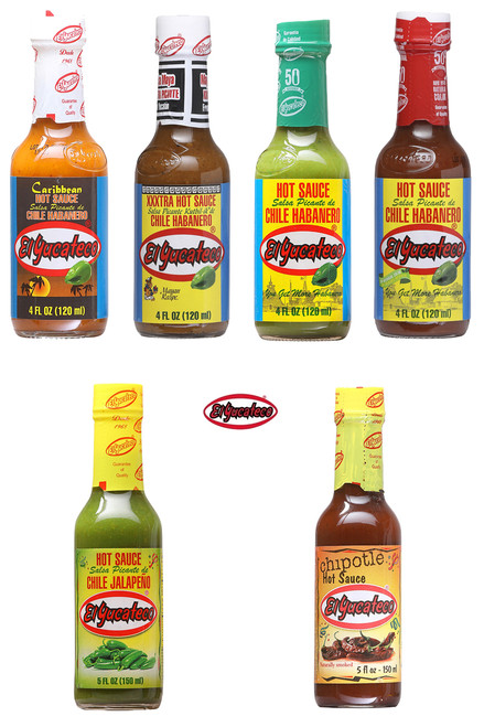 El Yucateco Original Hot Sauces Gift Set, 4/4oz., 2/5oz.