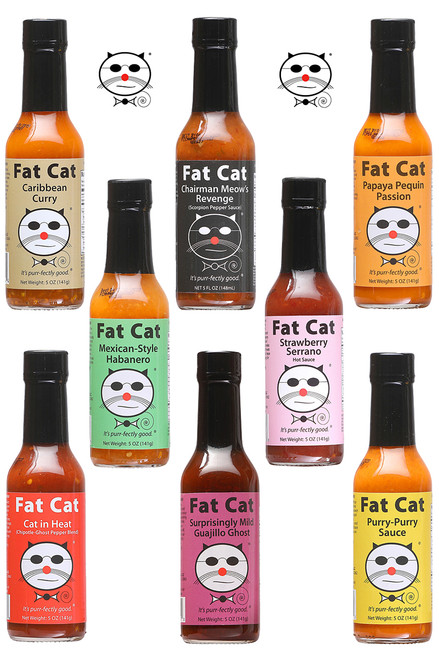Fat Cat Complete Hot Sauces Gift Set, 8/5oz.
