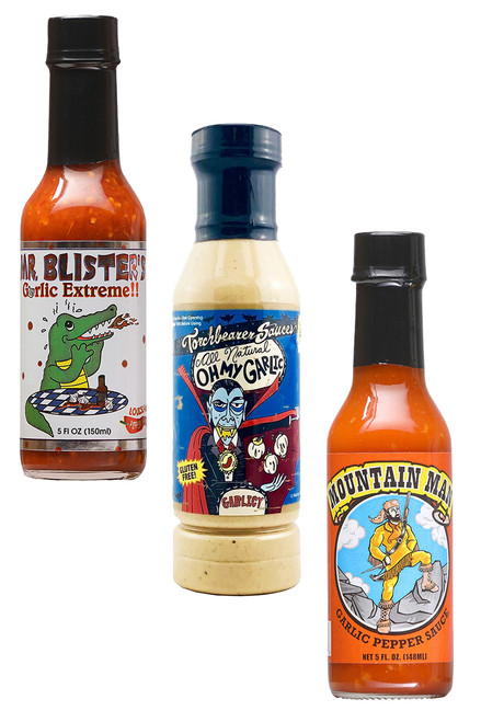 Garlic Lovers Milder Variety Gift Set, 2/5oz, 1/12oz.