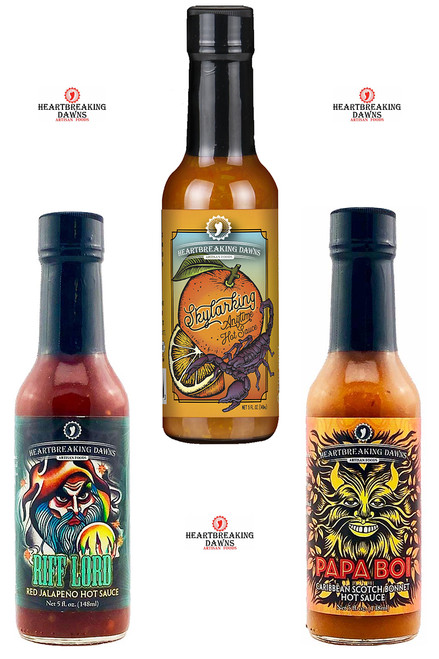 Heartbreaking Dawns Fruity Heat Hot Sauce Gift Set, 3/5oz.
