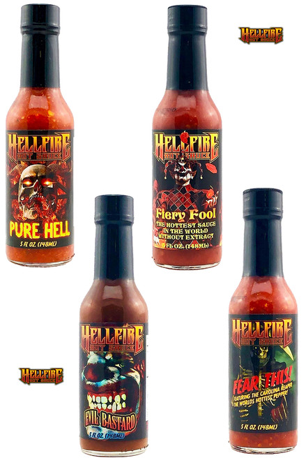 Hellfire Hottest Hot Sauces Gift Set, 4/5oz.