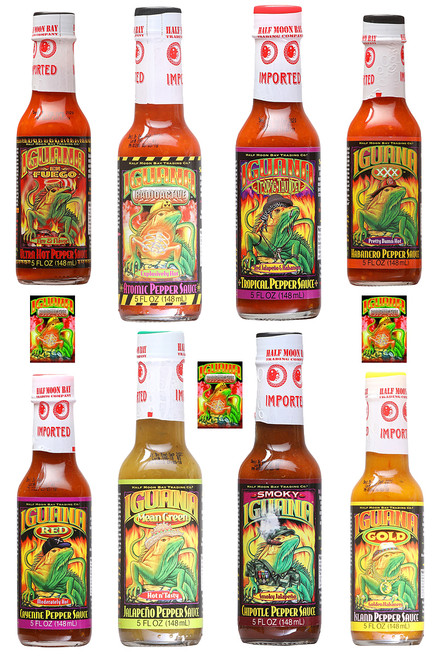 Iguana Ultimate en Fuego Pepper Sauce Gift Set, 8/5oz.