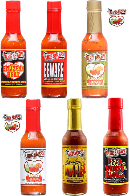 Marie Sharp's Hotter Hot Sauces Gift Set, 6/5oz.