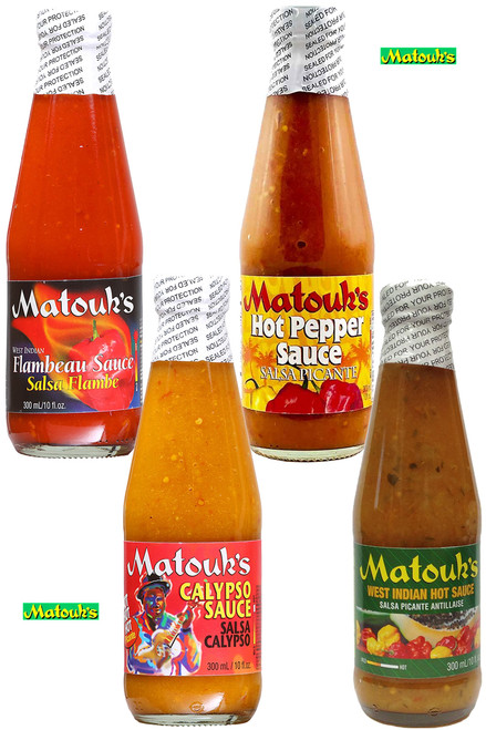 Matouk's West Indian Hot Sauces 4 Pack, 4/10oz.
