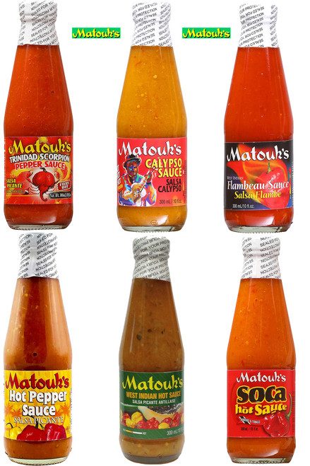 Matouk's West Indian Hot Sauces Full Set, 6/10oz.