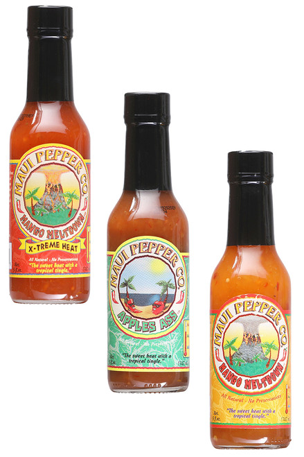 Maui Pepper Hot Sauces Gift Set, 3/5oz.