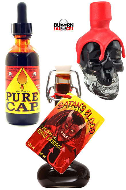 Milder Pepper Extracts Gift Set, 2oz, 1.7oz, 1.35oz.